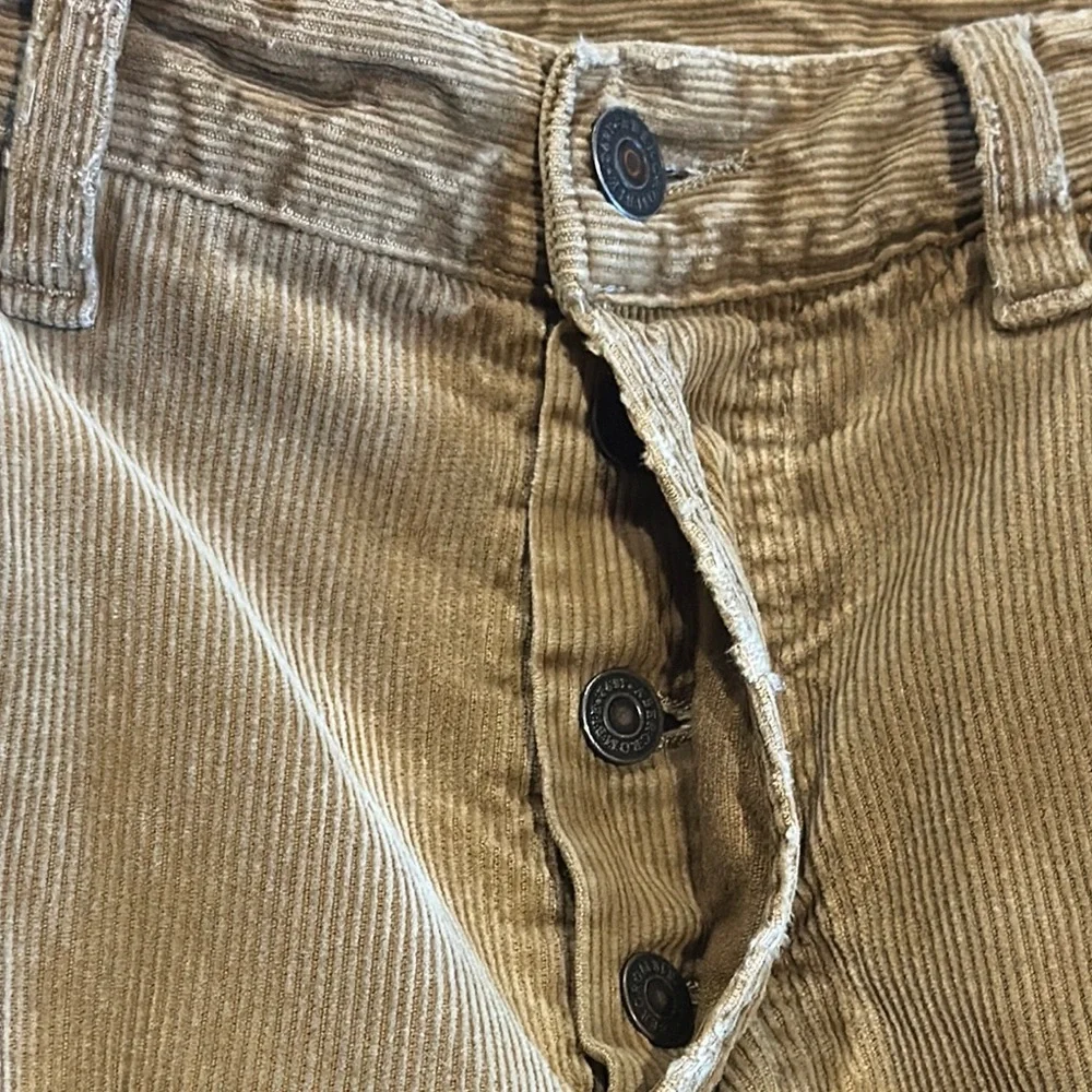 Abercrombie & Fitch. Corduroy Men’s Pants in light Brown/tan Button fly boot cut - Picture 10 of 13